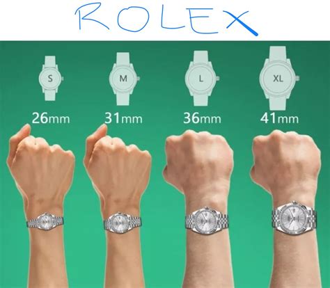 Rolex watch bracelet size chart